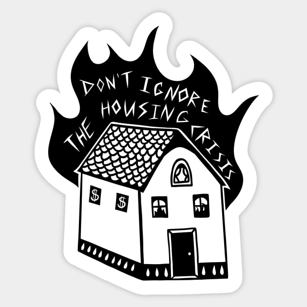 Housing is a human right Sticker by TriciaRobinsonIllustration